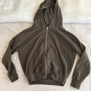 Lounge Underwear Zip-Up Relaxed-Fit Cotton-Jersey Hoodie Xs